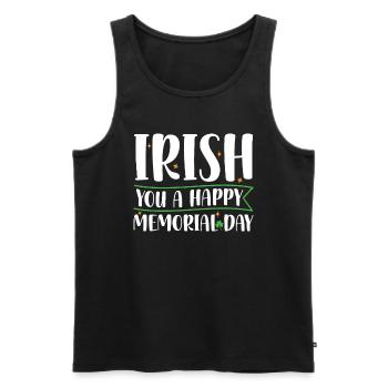 Irish You Happy Memorial Day Green Shamrock - Débardeur bio Premium Homme - noir - Devant - Michal (187cm)