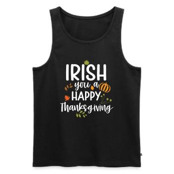 Irish leaves for a happy Thanksgiving - Men's Premium Organic Tank Top - black - Front - AI Model Male 178 light (178cm)