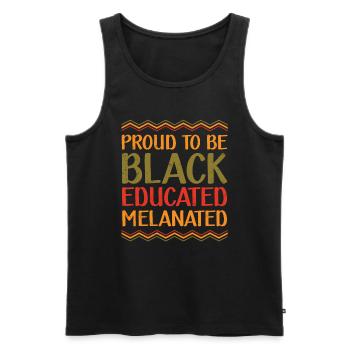 Fier d’être noir formé Melaniert Schwarzer - Débardeur bio Premium Homme - noir - Devant - Michal (187cm)