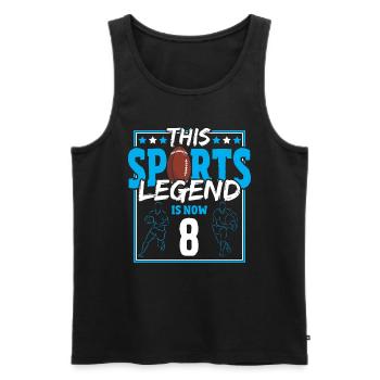 Diese Sportlegende Ist Jetzt 8, Rugbyspiel 8. - Männer Premium Bio Tank Top - Schwarz - Vorne - AI Model Male 178 light (178cm)