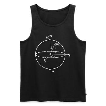 Quantenbit Physikerlehrer - Männer Premium Bio Tank Top - Schwarz - Vorne - AI Model Male 178 light (178cm)