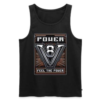 V8 - Männer Premium Bio Tank Top - Schwarz - Vorne - Michal (187cm)