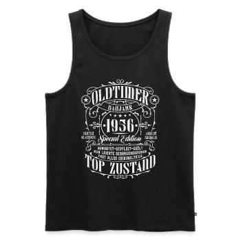 Oldtimer 1956 geboren Geburtstag Geschenk - Männer Premium Bio Tank Top - Schwarz - Vorne - Michal (187cm)
