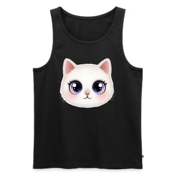 Chaton 😻 - Débardeur bio Premium Homme - noir - Devant - Michal (187cm)