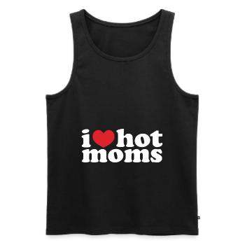 J’adore les mamans chaudes - Débardeur bio Premium Homme - noir - Devant - Michal (187cm)