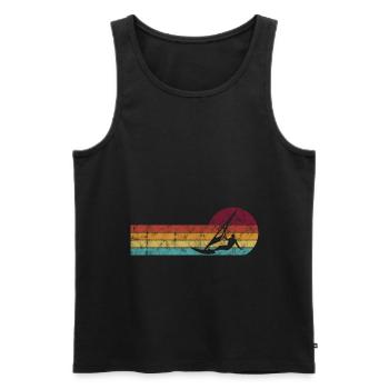 Surfen Windsurfer Windsurfen Windsurfing Retro - Männer Premium Bio Tank Top - Schwarz - Vorne - AI Model Male 178 light (178cm)