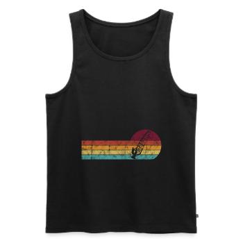 Surfen Windsurfer Windsurfen Retro Windsurfing - Männer Premium Bio Tank Top - Schwarz - Vorne - AI Model Male 178 light (178cm)