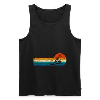 Windsurfing Windsurfer Surfen Windsurfen Retro - Männer Premium Bio Tank Top - Schwarz - Vorne - AI Model Male 178 light (178cm)