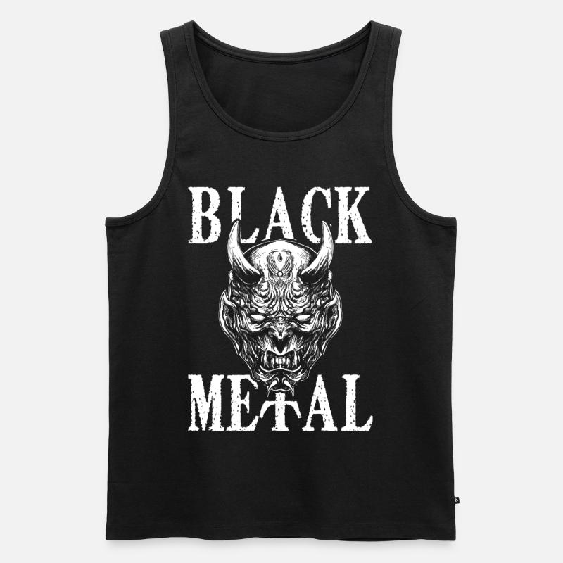 Black Metal Dämon - Männer Premium Bio Tank Top - Schwarz