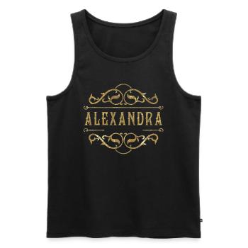 Alexandra or - Débardeur bio Premium Homme - noir - Devant - Michal (187cm)