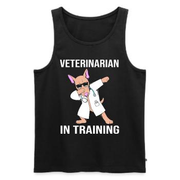 Vétérinaire Médecine vétérinaire Vétérinaire Vétérinaire - Débardeur bio Premium Homme - noir - Devant - Michal (187cm)