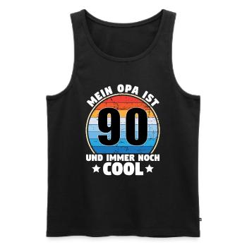 My Grandpa Is 90 And Still Cool 1934 - Men's Premium Organic Tank Top - black - Front - AI Model Male 178 light (178cm)
