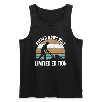 Father Mows Meilleure édition limitée - Vintage Sunset - Débardeur bio Premium Homme - noir - Devant - Michal (187cm)
