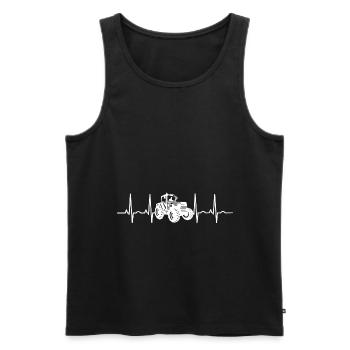 Tracteurs tracteurs ferme trecker EKG Bauer - Débardeur bio Premium Homme - noir - Devant - Michal (187cm)
