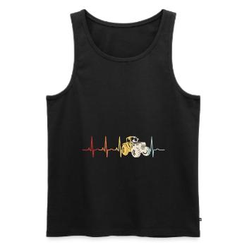 Bauer Traktor Trecker Traktoren EKG Bauernhof - Männer Premium Bio Tank Top - Schwarz - Vorne - Michal (187cm)