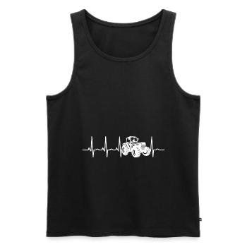 Farm ECG Tractors Tractors Farmer Tractor - Men's Premium Organic Tank Top - black - Front - Michal (187cm)