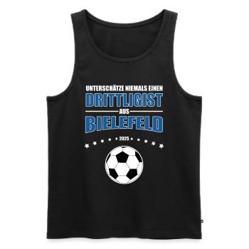Pokal Drittligist Bielefeld Fußball Sensation Fan - Männer Premium Bio Tank Top - Schwarz - Vorne - AI Model Male 178 light (178cm)