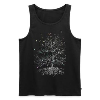 Arbre en fleurs - Men's Premium Organic Tank Top - black - Front - AI Model Male 178 light (178cm)