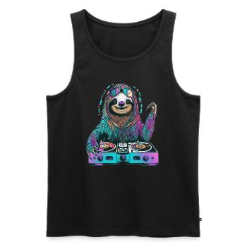 Party Faultier Elektronische Musik DJ Rave - Männer Premium Bio Tank Top - Schwarz - Vorne - Michal (187cm)