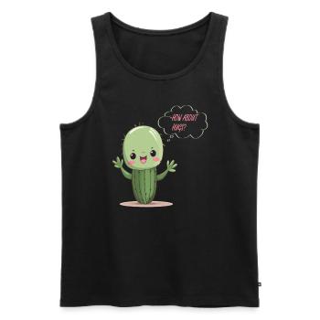 How about ws with hugs cactus cuddles hug - Men's Premium Organic Tank Top - black - Front - AI Model Male 178 light (178cm)