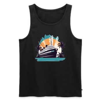 Ocean Traveller Familien Kreuzfahrt Urlaub - Männer Premium Bio Tank Top - Schwarz - Vorne - Michal (187cm)