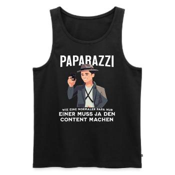 Paparazzi Fathers Day Geschenk Vatertag - Männer Premium Bio Tank Top - Schwarz - Vorne - AI Model Male 178 light (178cm)