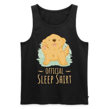 Dogs Offizielles Schlafshirt für Hundefans - Männer Premium Bio Tank Top - Schwarz - Vorne - AI Model Male 178 light (178cm)
