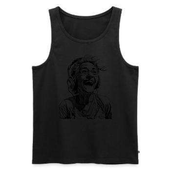T-shirt Rocking Wisdom – Musique pour joie de vivre! - Débardeur bio Premium Homme - noir - Devant - Michal (187cm)