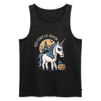 Candie Lover Creepy October Halloween Unicorn - Men's Premium Organic Tank Top - black - Front - AI Model Male 178 light (178cm)