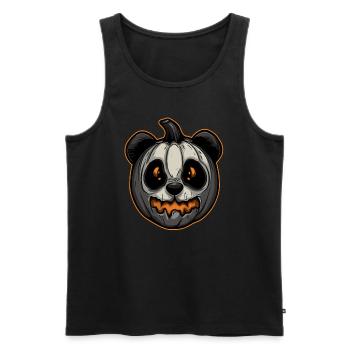 Halloween Citrouille Panda Costume Spooky Halloween - Débardeur bio Premium Homme - noir - Devant - Michal (187cm)