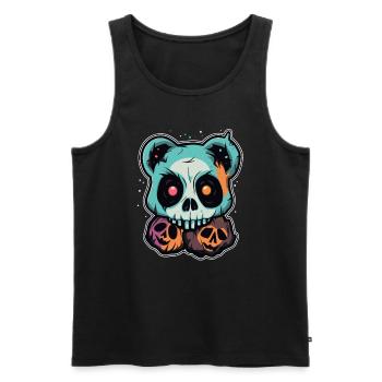 Halloween Zombie Panda Costume Halloween Party - Débardeur bio Premium Homme - charbon - Devant - Alexander (188cm)