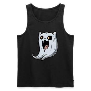Horror Halloween Spooky Cat Costume October - Männer Premium Bio Tank Top - Schwarz - Vorne - AI Model Male 178 light (178cm)