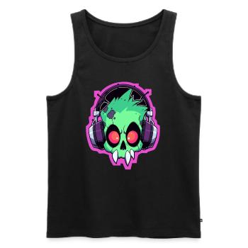 Costume de DJ zombie EDM Halloween Rave d'Halloween - Débardeur bio Premium Homme - noir - Devant - Michal (187cm)