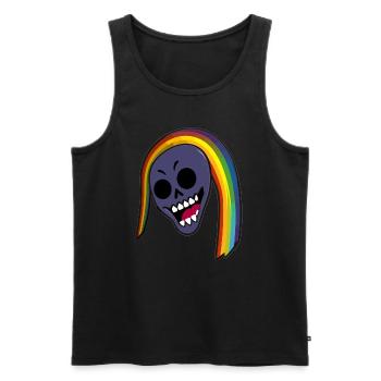 Heavy Music Lover Rainbow Skull Rock Festival - Débardeur bio Premium Homme - noir - Devant - Michal (187cm)