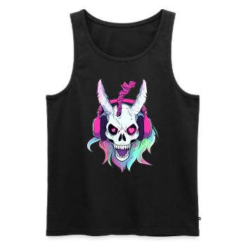 Rave Unicorn EDM Festival DJ - Débardeur bio Premium Homme - noir - Devant - Michal (187cm)
