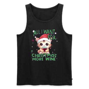 Amateur de vin chaud Vin chaud de Noël - Débardeur bio Premium Homme - noir - Devant - Michal (187cm)
