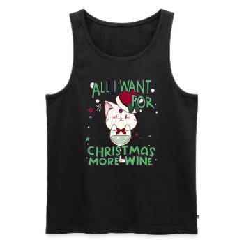 Vacances d’hiver Mignon Noël Party Cocktail - Débardeur bio Premium Homme - noir - Devant - Michal (187cm)