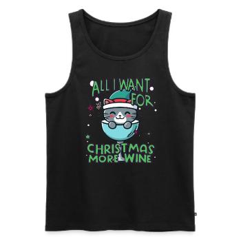 Niedlicher Weihnachts Cocktail Katzen Winterurlaub - Männer Premium Bio Tank Top - Schwarz - Vorne - Michal (187cm)
