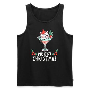 Glühwein Winterurlaubs Cocktail Süßes Weihnachtspa - Männer Premium Bio Tank Top - Schwarz - Vorne - Michal (187cm)