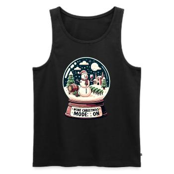 Red Wine Lovet Lustiges Weihnachtsparty Glühwein - Männer Premium Bio Tank Top - Schwarz - Vorne - Michal (187cm)