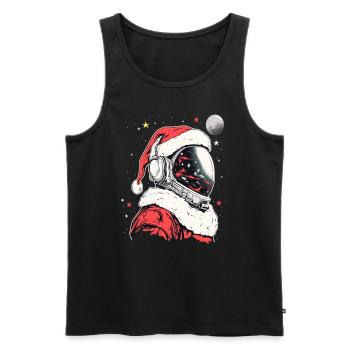 Christmas Party Astronaut Cosmos Lover - Männer Premium Bio Tank Top - Schwarz - Vorne - AI Model Male 178 light (178cm)