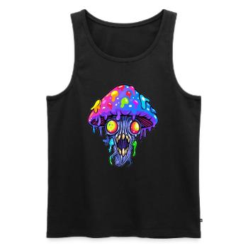 Trippant Zombie Art Psychédélique EDM Festival Rave - Débardeur bio Premium Homme - noir - Devant - Michal (187cm)