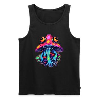 Festival de musique électronique Trippy Frog Art - Débardeur bio Premium Homme - noir - Devant - Michal (187cm)