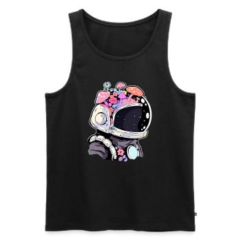 Trippy Forest Rave Psychedelic Astronaut EDM Rave - Männer Premium Bio Tank Top - Schwarz - Vorne - AI Model Male 178 light (178cm)