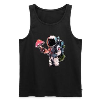 Psychedelic Spaceman Trippy EDM Festival Tekk Rave - Männer Premium Bio Tank Top - Schwarz - Vorne - Michal (187cm)