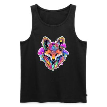 Spiritual Fox EDM Trippy Festival MushroomTekk - Men's Premium Organic Tank Top - black - Front - Michal (187cm)