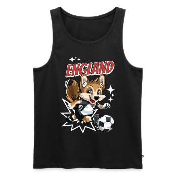Fußball England Hund Tier Fußballer Fan Team - Männer Premium Bio Tank Top - Schwarz - Vorne - Michal (187cm)