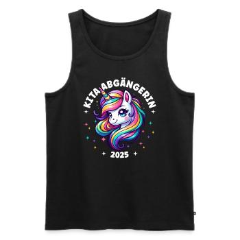 Inscription Rentrée Scolaire Filles Écolière 2025 - Débardeur bio Premium Homme - noir - Devant - AI Model Male 178 light (178cm)