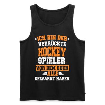 Stage de hockey en salle - Débardeur bio Premium Homme - noir - Devant - Michal (187cm)