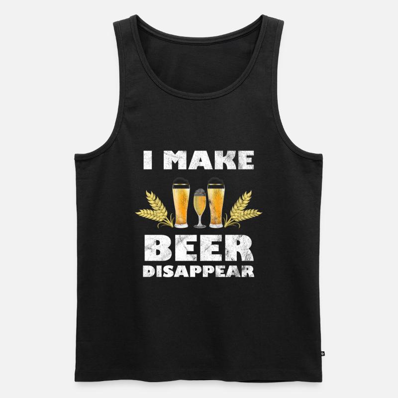Bier lustiger BierSpruch mit Bier - Männer Premium Bio Tank Top - Schwarz